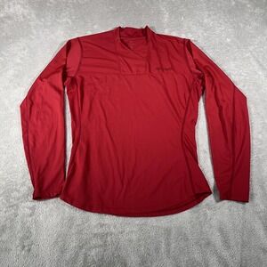 Arc'teryx Shirt Womens Small Red Mock Neck Long Sleeve Base Layer Athletic Trail
